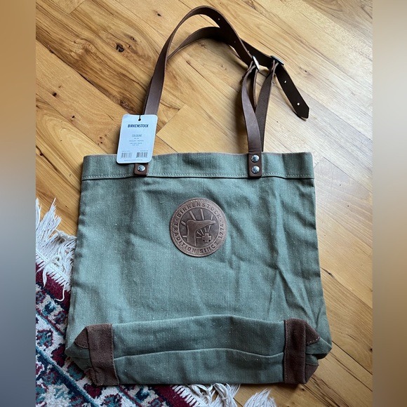 Birkenstock Cologne Tote Bag Olive Green NWT - Picture 2 of 10